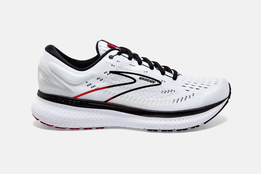 Brooks Running Shoes Mens White/Black/Red - Glycerin 19 Road - 7802-ESMXB